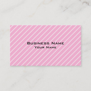Tarjeta De Visita Modelo rayado diagonal rosado del caramelo