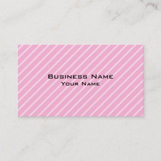 Tarjeta De Visita Modelo rayado diagonal rosado del caramelo