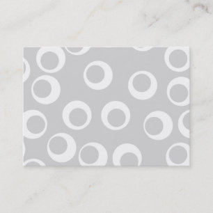 Tarjeta De Visita Modelo retro gris claro y blanco