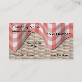 Tarjeta De Visita Modelo rojo del control de la cesta de la comida