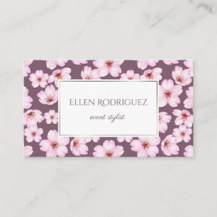 Tarjeta De Visita Modelo romántico retro floral del vintage