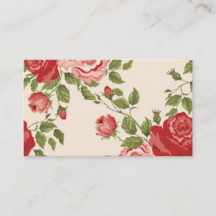 Tarjeta De Visita Modelo rosado elegante de los rosas del vintage