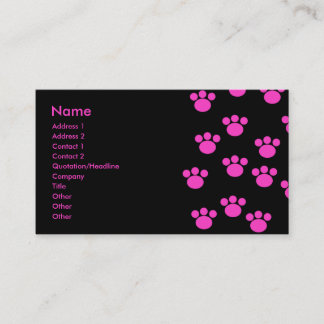 Tarjeta De Visita Modelo rosado y negro brillante de la impresión de