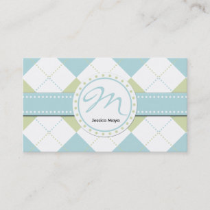 Tarjeta De Visita Modelos azules y verdes en colores pastel del
