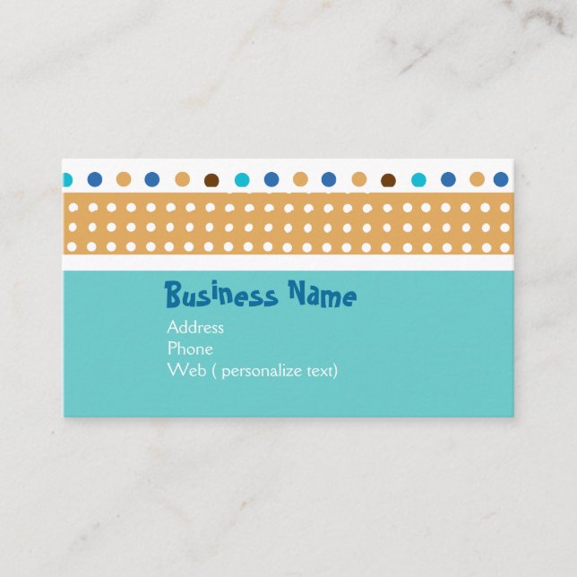 Tarjeta De Visita Modelos caprichosos artísticos lindos de Polkadots (Anverso)