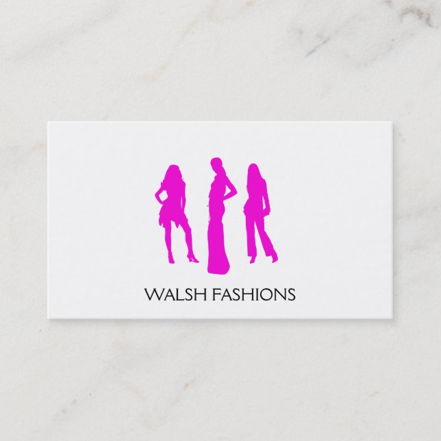 Tarjeta De Visita Modelos (fucsia) (Anverso)