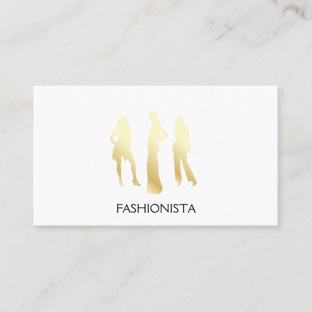 Tarjeta De Visita Modelos (oro) (Anverso)