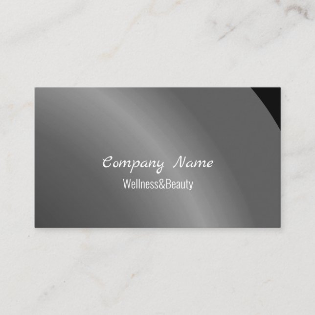 Tarjeta De Visita Moderado Black Modern Neat Sombreado (Anverso)