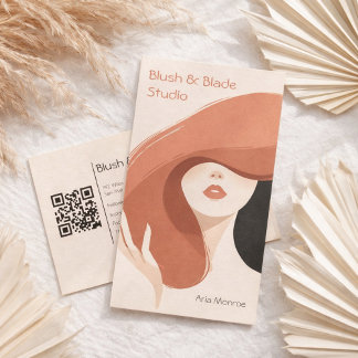 Tarjeta De Visita Modern abstract Illustration Hairstylist Salon