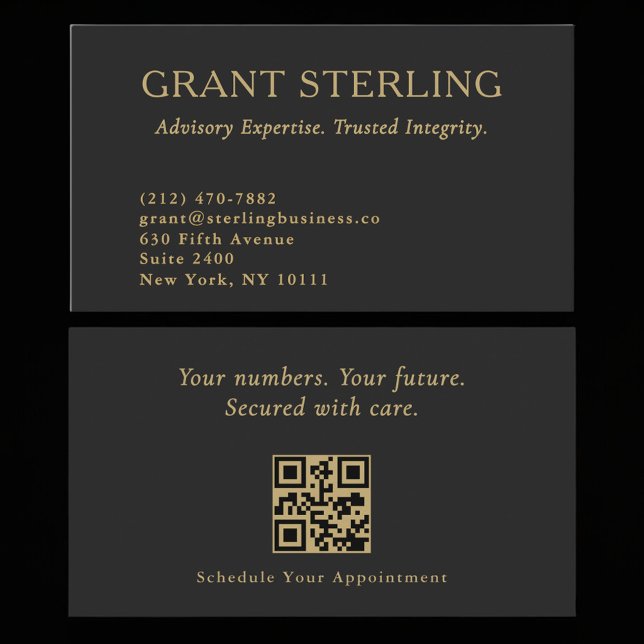Tarjeta De Visita Modern Accountant CPA Professional QR Code (Subido por el creador)
