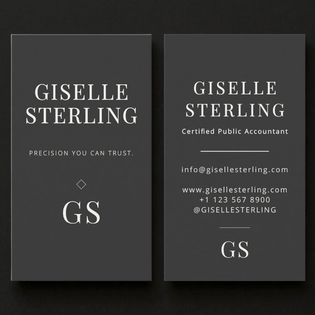 Tarjeta De Visita Modern Accountant Tax Preparer CPA (Subido por el creador)