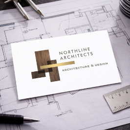 Tarjeta De Visita Modern Architect Firm Logo