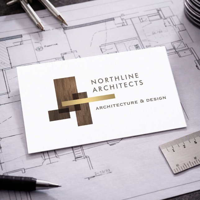 Tarjeta De Visita Modern Architect Firm Logo (Subido por el creador)