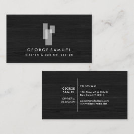 Tarjeta De Visita Modern Architectural Blocks Logo II White/Gray 