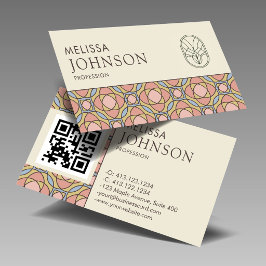 Tarjeta De Visita Modern Art Nouveau Stained Glass Business Card