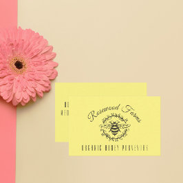 Tarjeta De Visita Modern Bee Wreath