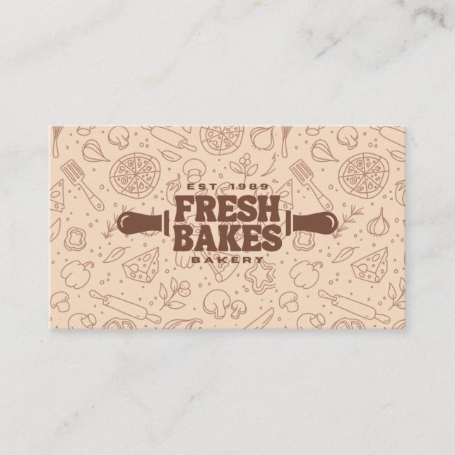 Tarjeta De Visita Modern Best Pizza In Town Professional  (Anverso)