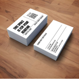 Tarjeta De Visita Modern Black and White QR Code Business Card
