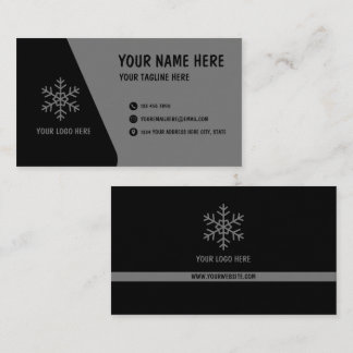 Tarjeta De Visita Modern Black Gray Minimal Business Card Template
