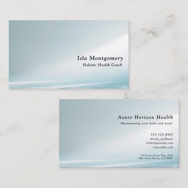 Tarjeta De Visita Modern Blue Gradient (Anverso / Reverso)
