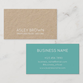 Tarjeta De Visita Modern Blue Minimalist Kraft Consultant