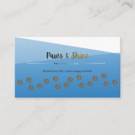 Tarjeta De Visita Modern Blue Pet Grooming Business Card – Customiza