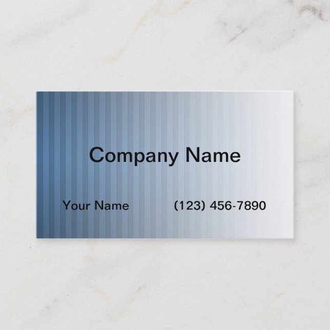 Tarjeta De Visita Modern Blue stripes fade (Anverso)