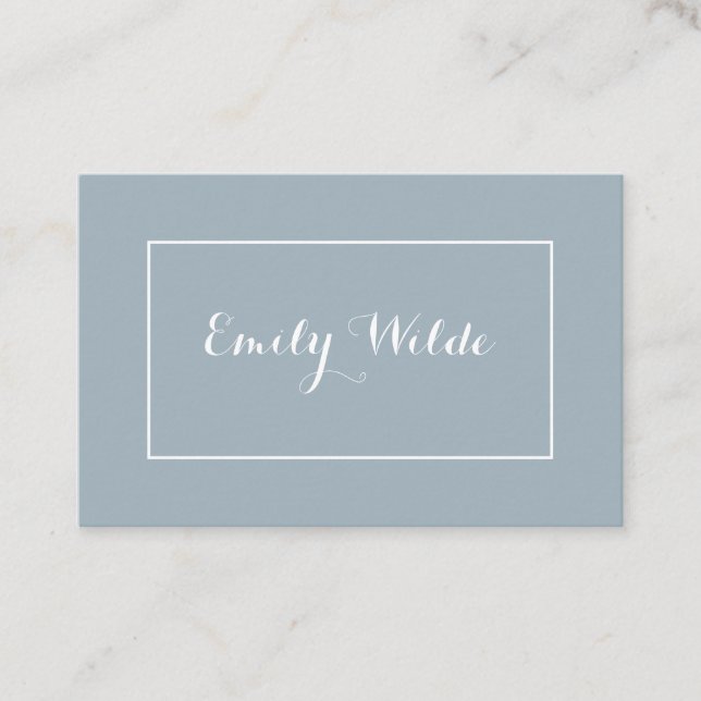 Tarjeta de visita Modern Blue White BusinessCard (Anverso)
