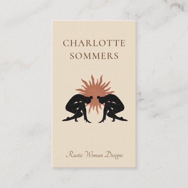 Tarjeta De Visita Modern Boho Online Boutique (Anverso)