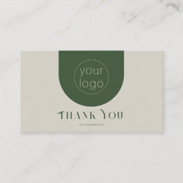 Tarjeta De Visita Modern Branding Thank You Card Sage Green