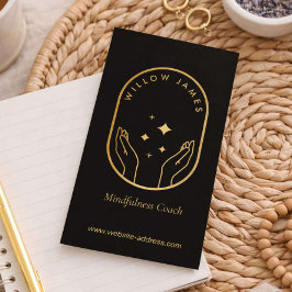 Tarjeta De Visita Modern Celestial Meditation Mindfulness Life Coach