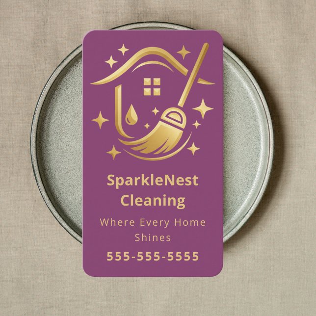 Tarjeta De Visita Modern Cleaning Company Branding House Cleaning (Subido por el creador)