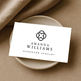 Tarjeta De Visita Modern Clover Logo Luxury Boutique