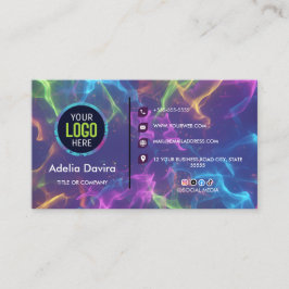 Tarjeta De Visita  Modern Creative Pro– Neon Opal Gemstone Card