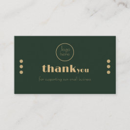 Tarjeta De Visita Modern Dark Green GoldTypography Business Logo Car
