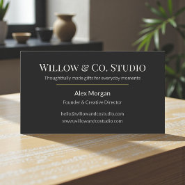 Tarjeta De Visita Modern Dark Small