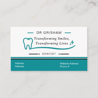 Tarjeta De Visita Modern Dentist Business Card Template