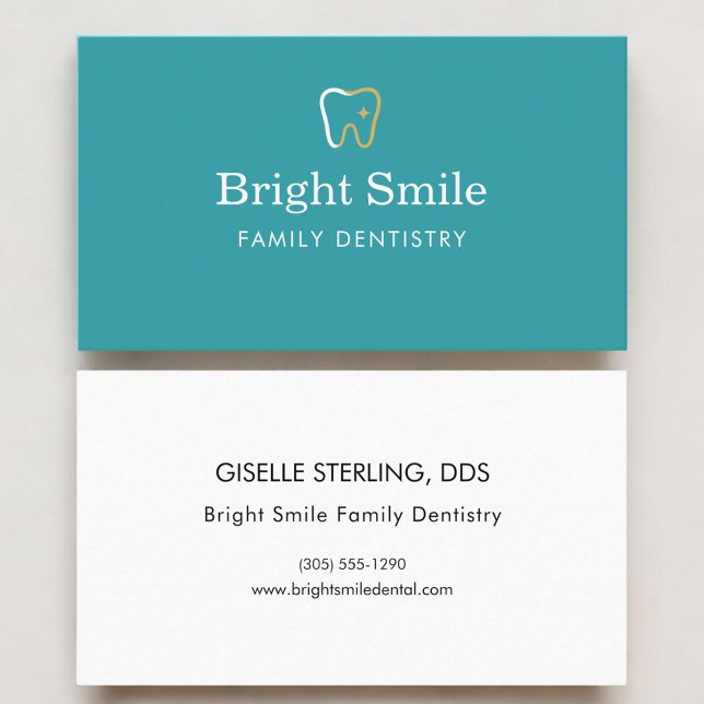 Tarjeta De Visita Modern Dentist Office Tooth Icon (Subido por el creador)