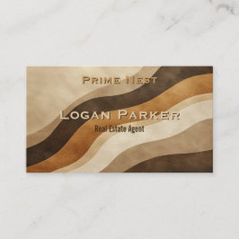 Tarjeta De Visita Modern Earth Tones Real Estate Agent Business Card