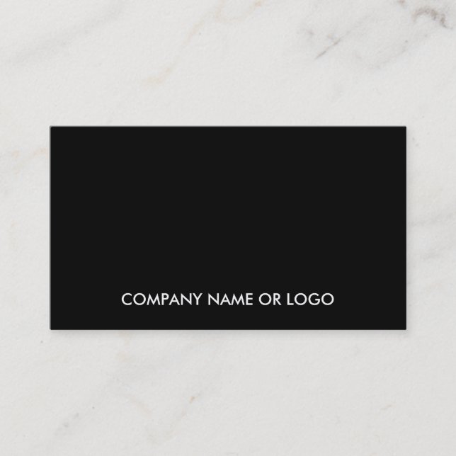 Tarjeta De Visita Modern Elegant Black White Simple Company (Anverso)