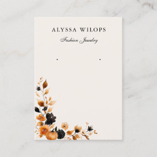 Tarjeta De Visita Modern Elegant Boho jewelry Earrings Display Card