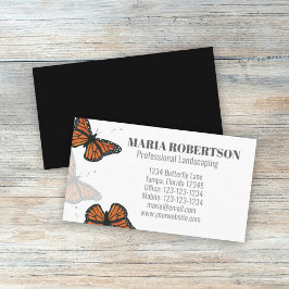 Tarjeta De Visita Modern Elegant Chic Nature Monarch Butterflies