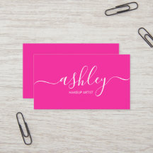Modern Elegant Girly Calligraphy Pink