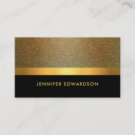 Tarjeta De Visita Modern Elegant gold glitter black professional