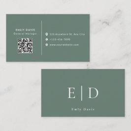 Tarjeta De Visita Modern Elegant Minimalist QR Code Business Card