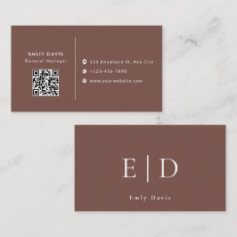 Tarjeta De Visita Modern Elegant Minimalist QR Code Business Card