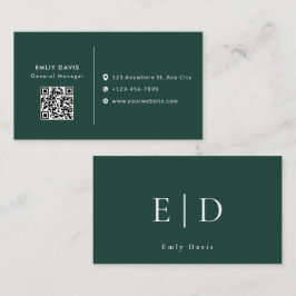 Tarjeta De Visita Modern Elegant Minimalist QR Code Business Card