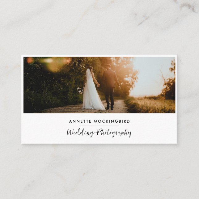 Tarjeta De Visita Modern Elegant  Photo Wedding Photography (Anverso)