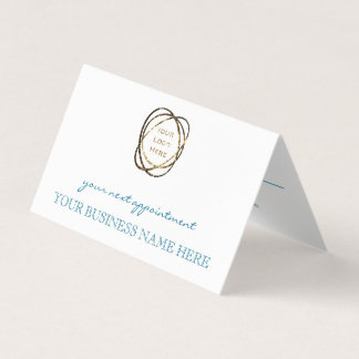 Tarjeta De Visita Modern Elegant Turquoise Custom Business Logo