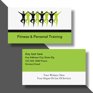 Tarjeta De Visita Modern Fitness & Entrenador Personal Nuevo